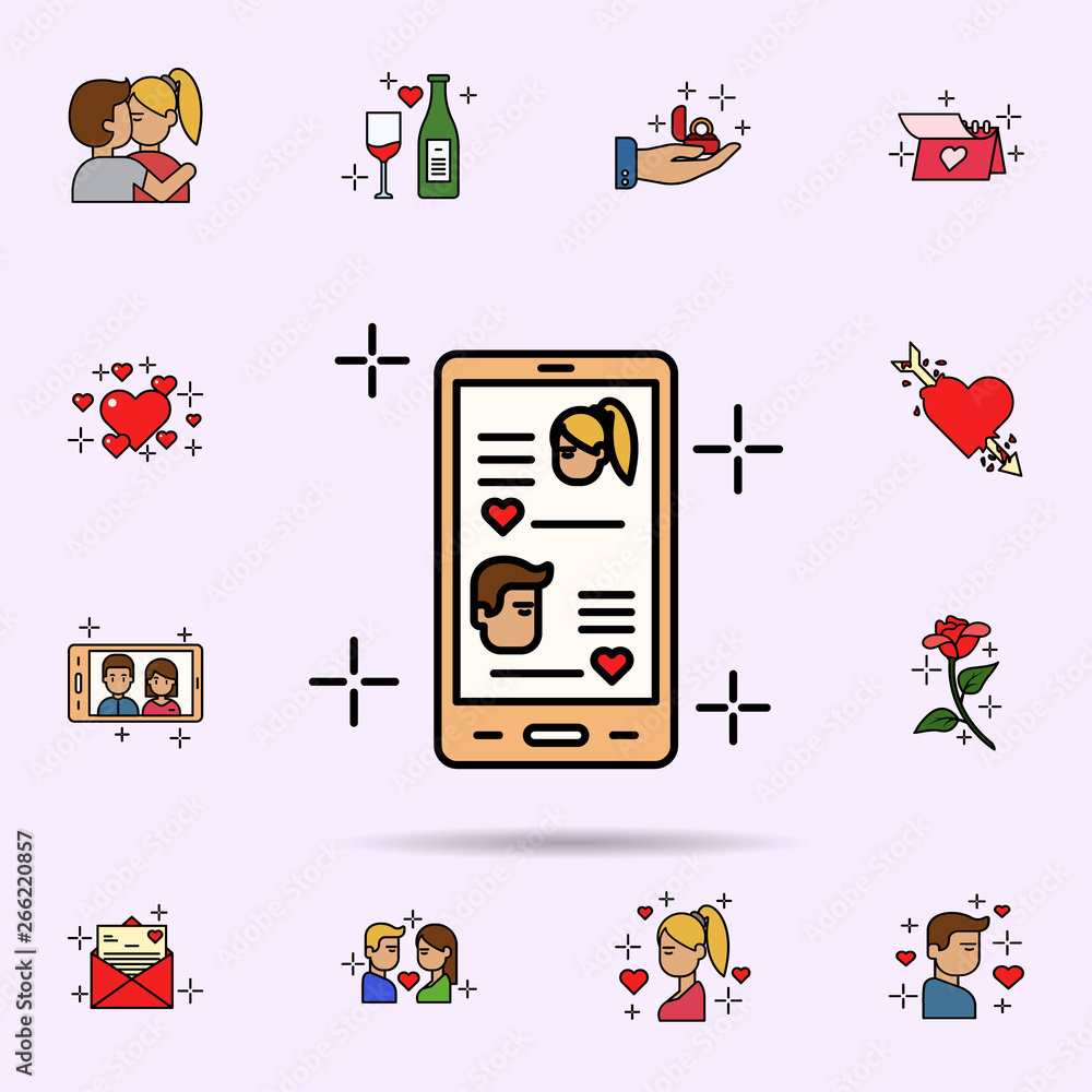 smartphone, message, typing, couple icon. Universal set of love story for website design and development, app development smartphone, message, typing, couple icon. Universal set of love story for website design and development, app development