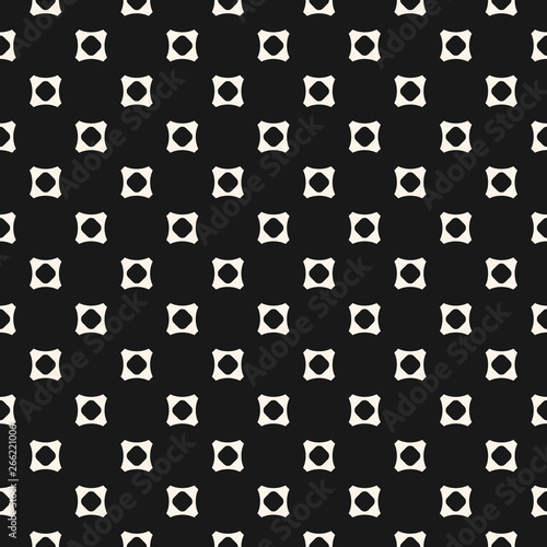 Vector geometric seamless pattern with small concave perforated squares