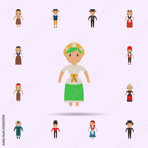 Brazilian, woman cartoon icon. Universal set of people around the world for website design and development, app development
