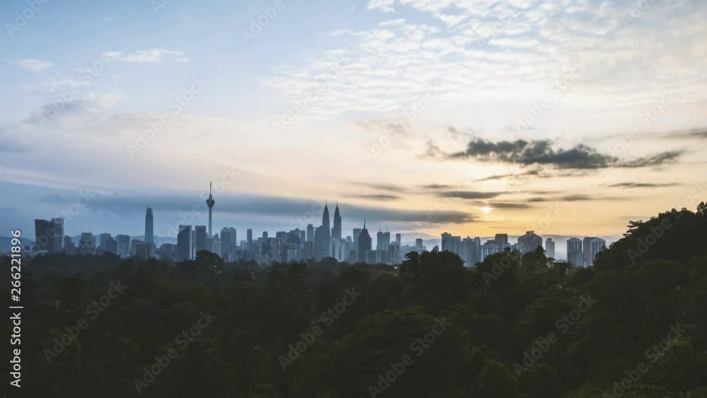 Sunset scene at Kuala Lumpur, Malaysia. 4k time lapse. Zoom out Sunset scene at Kuala Lumpur, Malaysia. 4k time lapse. Zoom out