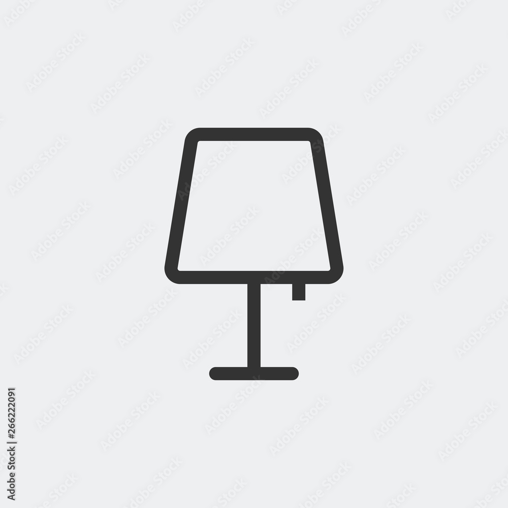 Lamp icon vector