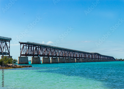 The Bahia Honda Rail bridge in the lower Florida Keys once connected Bahia Honda key with the Spanish Harbor Key © John Mantell Photo
