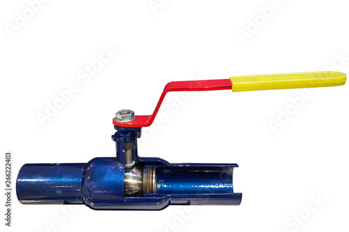 Foto The image of the valve. Isolated on white.