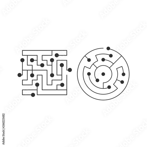 Circuit board chip icon. ab...