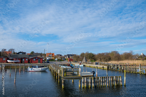 Boats in port of Kalvehave in Denmark