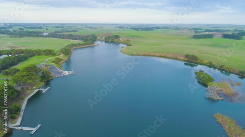 Wallpaper Mural Slow descend over scenic river in beautiful Australian countryside Torontodigital.ca