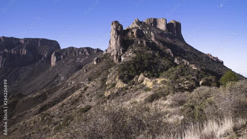 Handheld shot of the Emory peak in Big Bend national park Texas Handheld shot of the Emory peak in Big Bend national park Texas