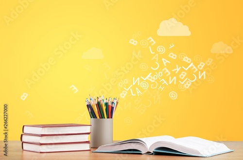 Day international school teachers blackboard books brazil photo