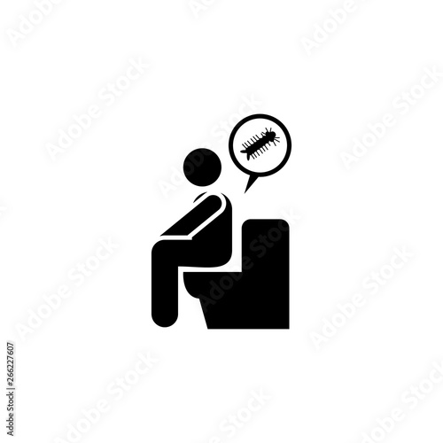 Constipation, diarrhea icon. Element of aedes mosquito and dengue icon. Premium quality graphic design icon. Signs and symbols collection icon for websites, web design