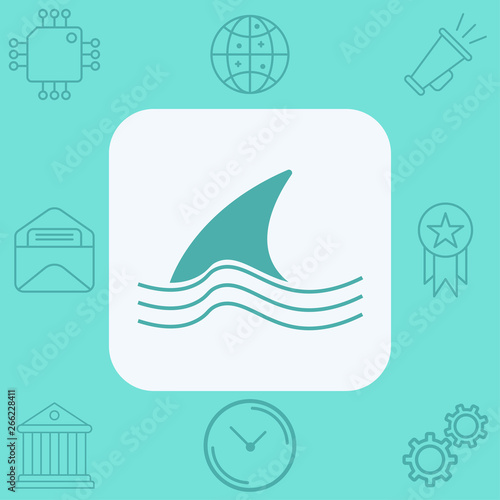 Shark vector icon sign symbol