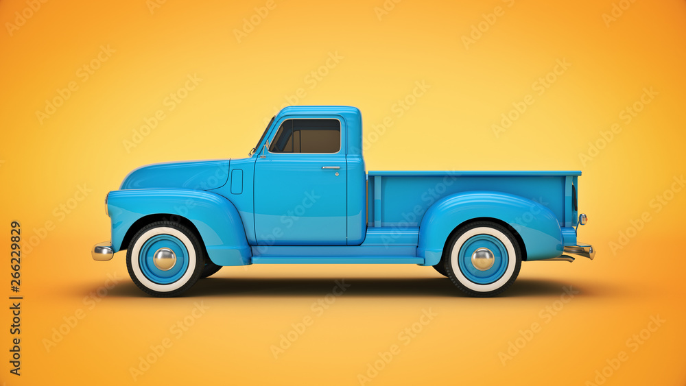 Pickup Truck. 3d rendering