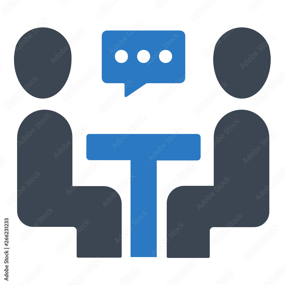 Business conversation vector flat icon Business conversation vector flat icon