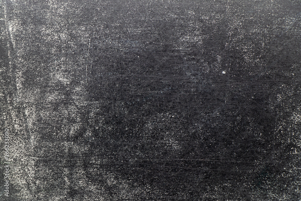 © bankrx - Grunge white color chalk texture on black board background