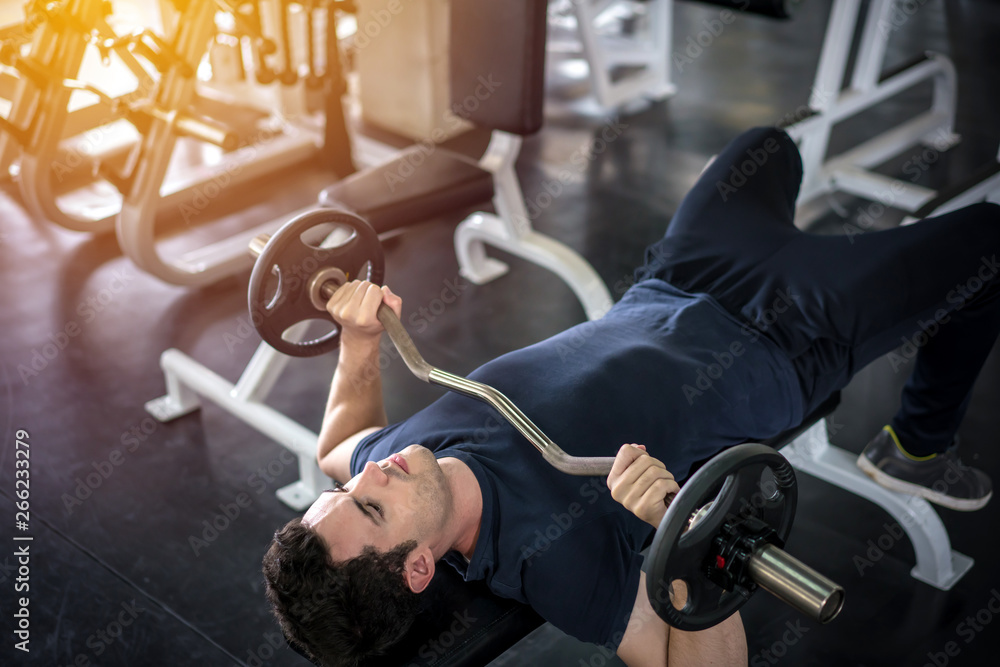 Bench press discount with curl bar