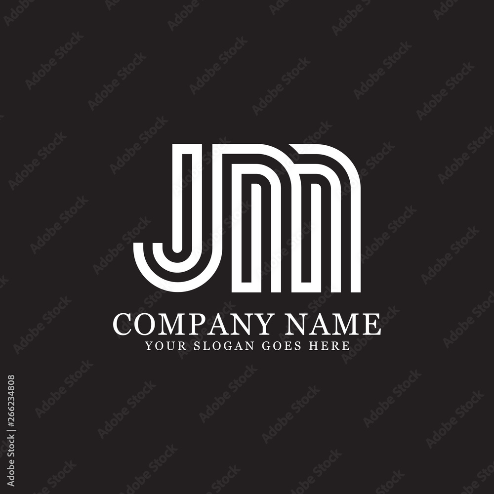 JM initial Letter logo design JM initial Letter logo design