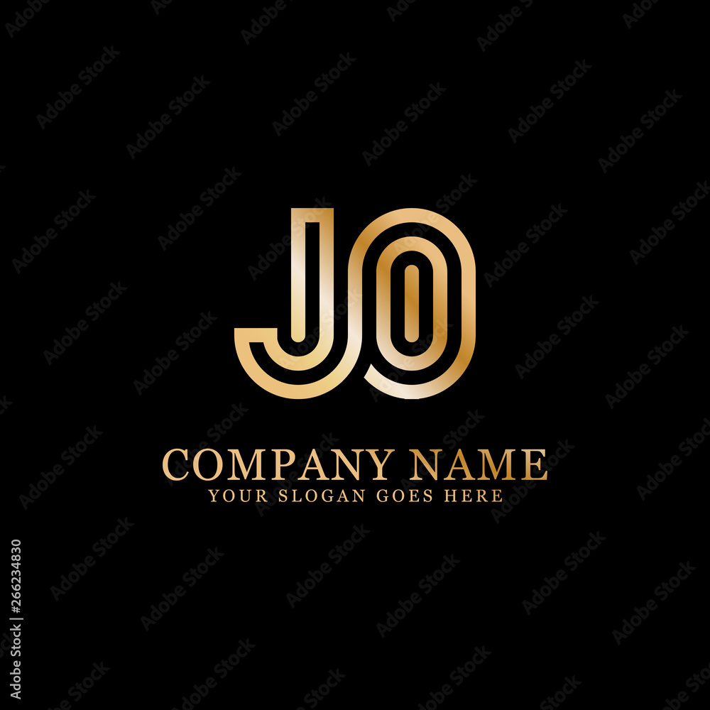 JO LUXURY INITIAL LETTER  LOGO VECTOR