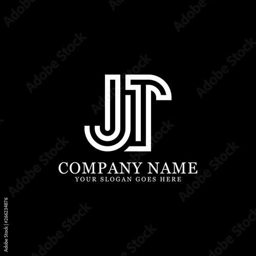JT initial Letter logo design