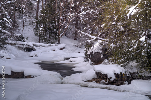 Winter scene in mountains