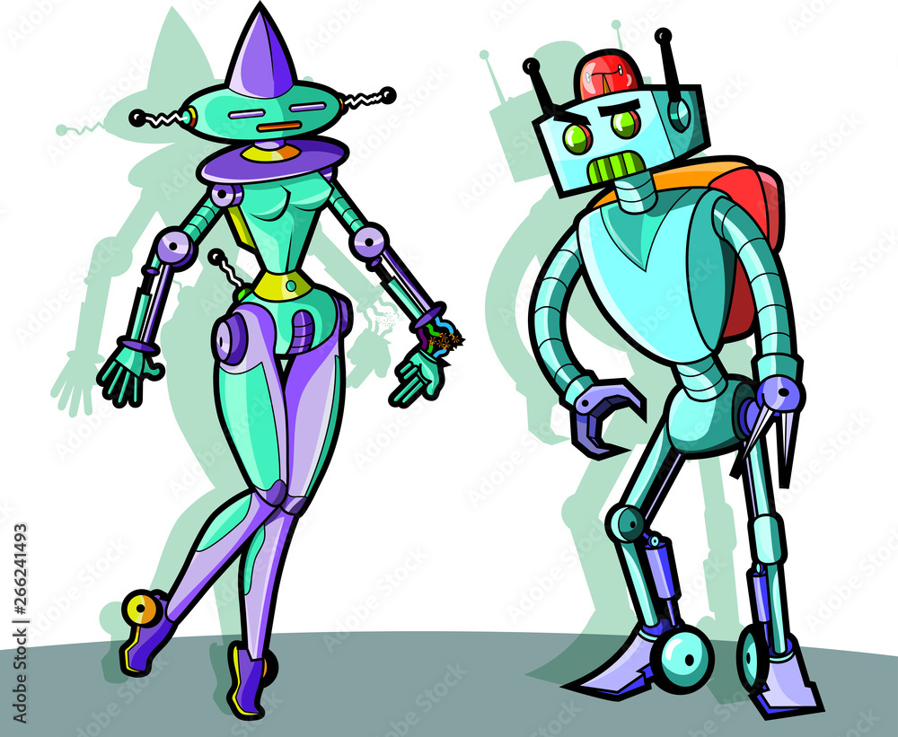 Obraz premium Cartoon robots
