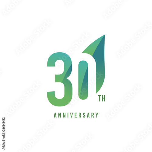 30 th Anniversary Logo Vector Template Design Illustration