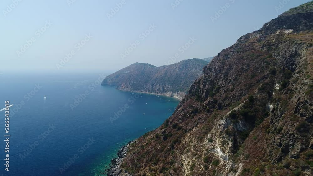Aerial of a cliff on a Mediterranean island. drone Aerial of a cliff on a Mediterranean island. drone