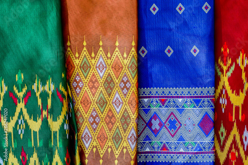 Photography fabrics in market, digital photo picture as a background