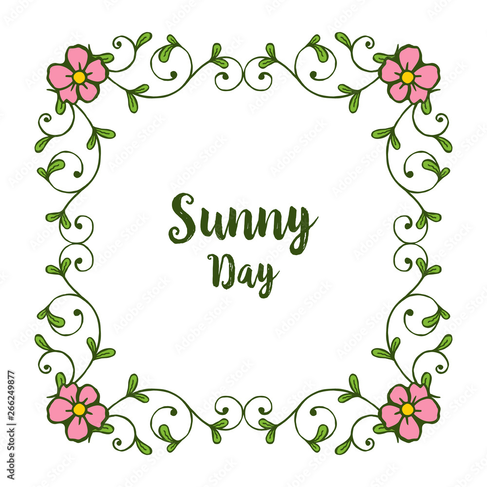 Vector illustration design flower frame for banner sunny day