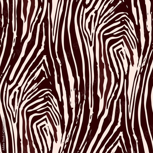 Abstract repeated seamless pattern of striped zebra skin