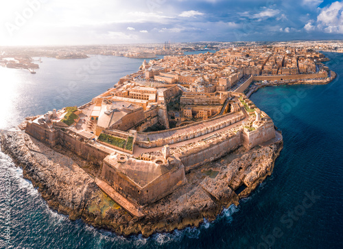 Stampa su tela Fort St Elmo, Valletta, Malta, aerial view