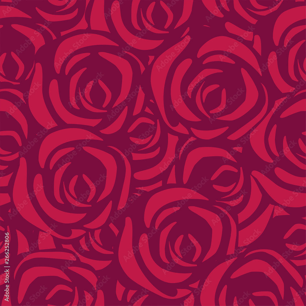 Red roses vector seamless pattern. Design element for backgrounds, fabrics, packaging and much more. Vector picture Red roses vector seamless pattern. Design element for backgrounds, fabrics, packaging and much more. Vector picture