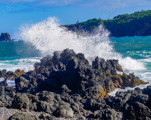 Ocean Meets Lava Rock