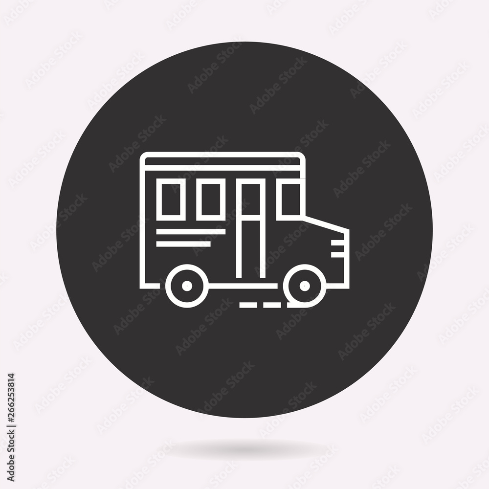 School bus - vector icon. Illustration isolated. Simple pictogram. School bus - vector icon. Illustration isolated. Simple pictogram.