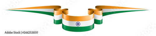 India flag, vector illustration on a white background