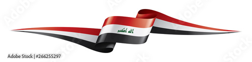 Iraqi flag, vector illustration on a white background