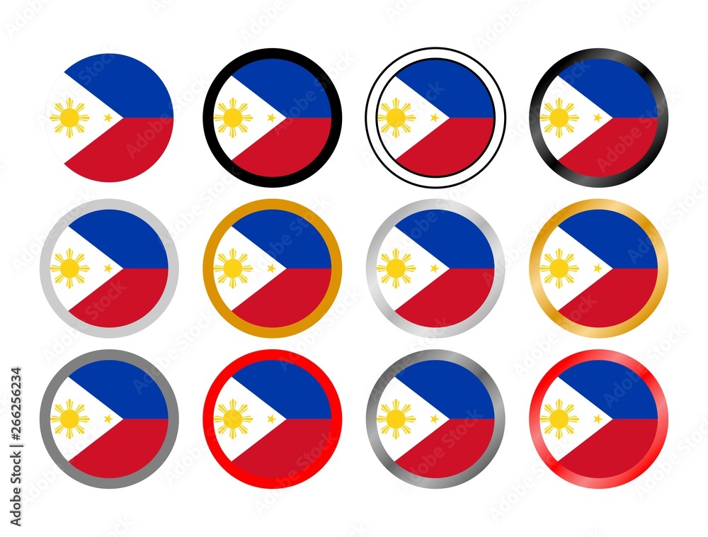 Philippines state flag in globes Philippines state flag in globes