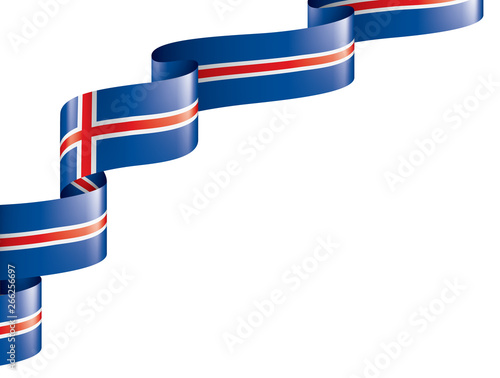 Bild auf Leinwand Iceland flag, vector illustration on a white background