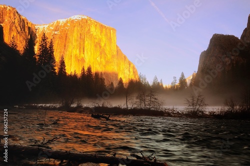 El Capitan, Merced River, Yosemite National Park, California, USA photo