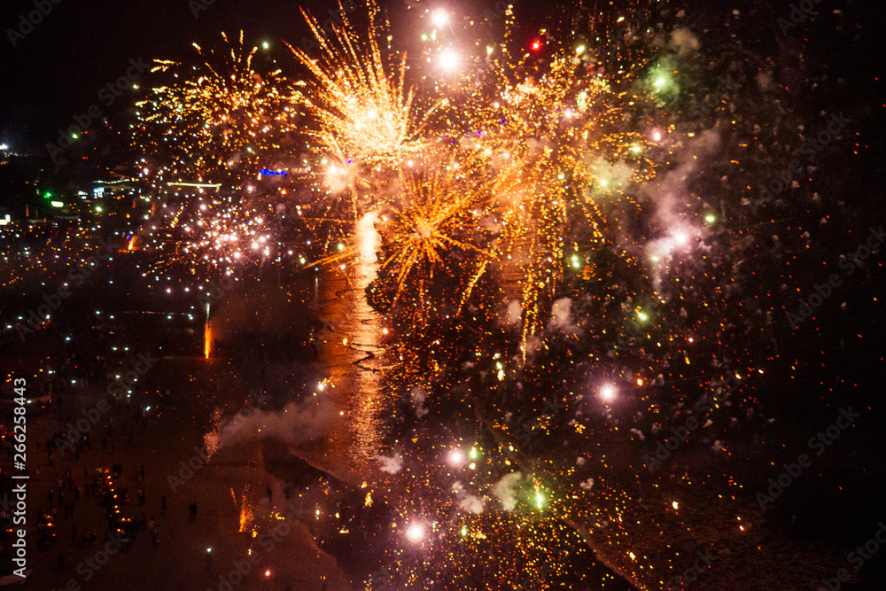 Fototapeta premium Arambol New Year Goa Pattaya International Fireworks Festival