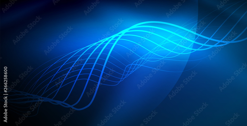 Neon wave background