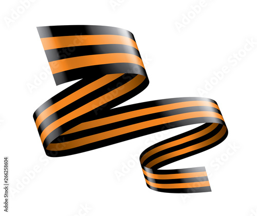 Vector illustration of Saint George ribbon on white background