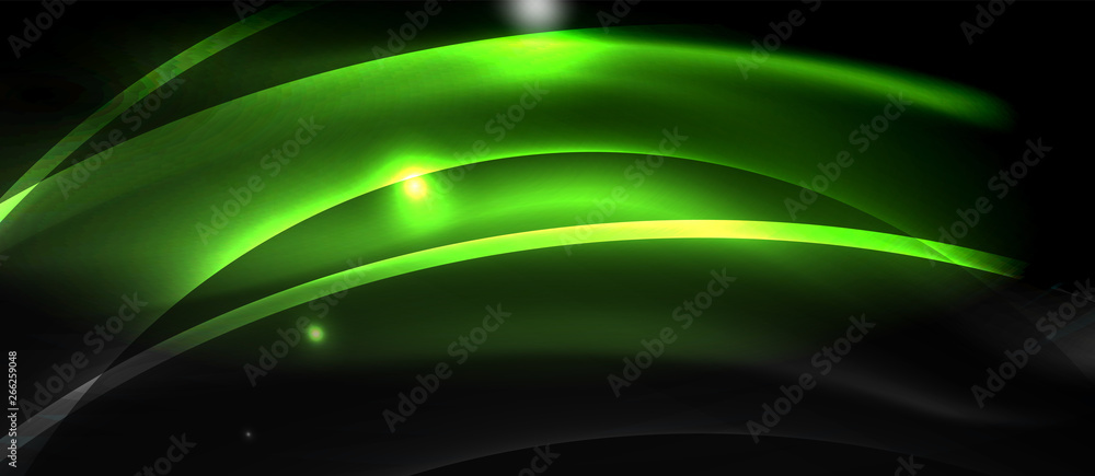 Obraz premium Neon light waves