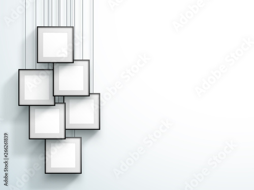 Photo Frame 6 Set Hanging Overlapping Square Design