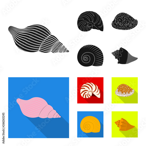 Isolated object of animal and decoration icon. Set of animal and ocean stock symbol for web.