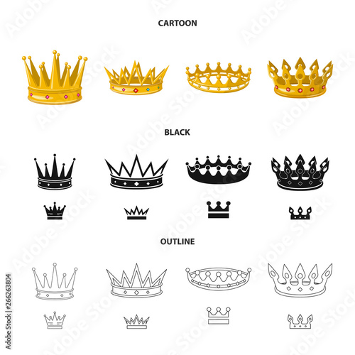 Isolated object of medieval and nobility icon. Collection of medieval and monarchy vector icon for stock.
