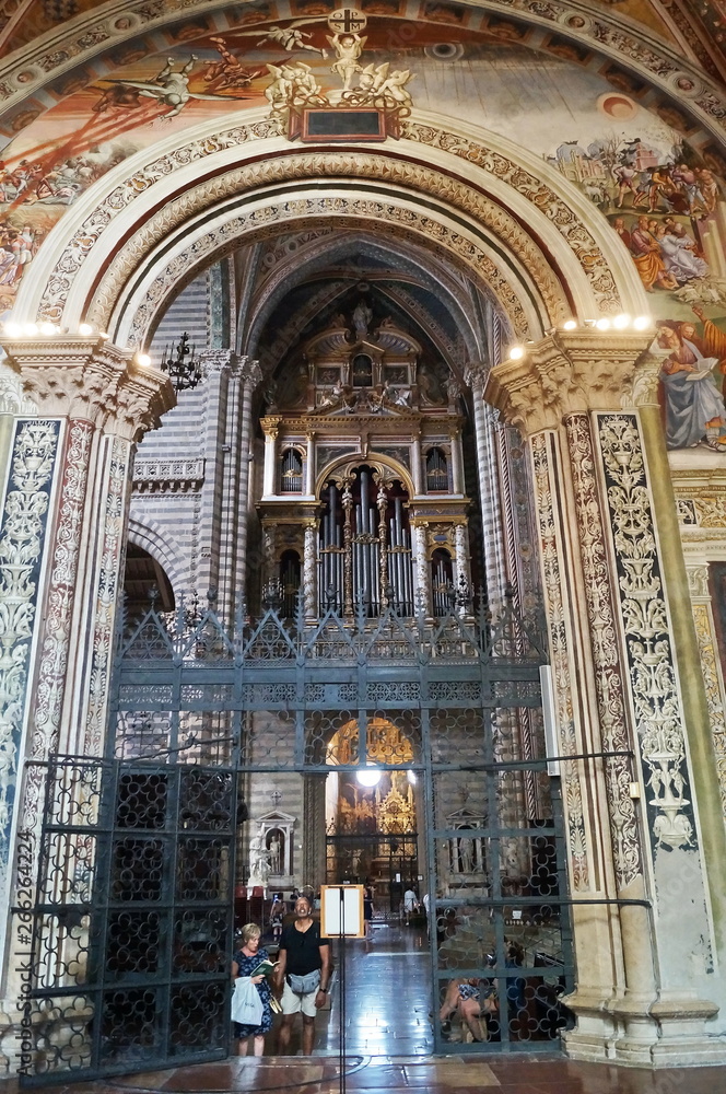Interior of the cathedral of Orvieto, Italy