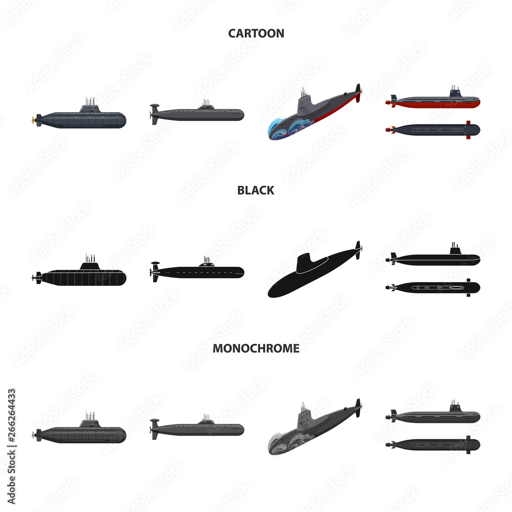 Vector design of war  and ship symbol. Collection of war  and fleet vector icon for stock.