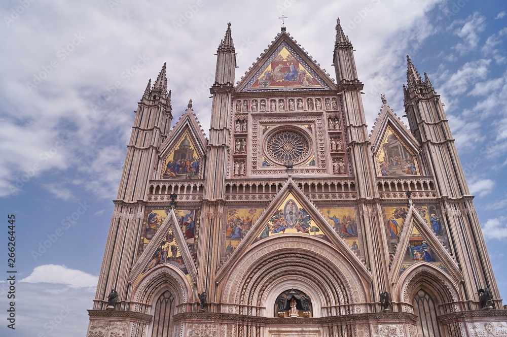 Facade of Orvieto cathedral, Italy