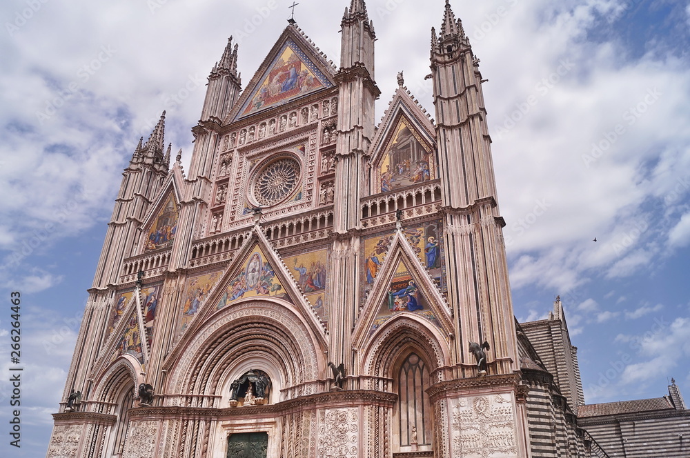 Facade of Orvieto cathedral, Italy