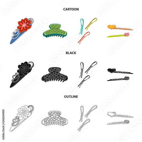Vector illustration of beauty and fashion logo. Set of beauty and female stock symbol for web.
