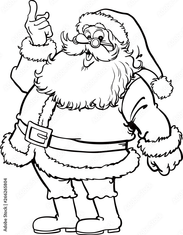 Santa Claus showing in empty place for advertising Santa Claus showing in empty place for advertising